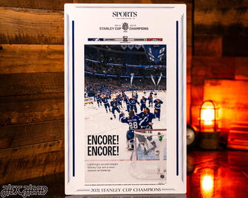 Tampa Bay Times Lightning 2021 STANLEY CUP Front Page - JULY 8, 2021