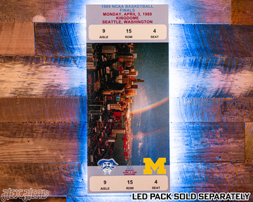 Michigan 1989 Ticket Stub Men's Basketball National Champions Metal Wall Art