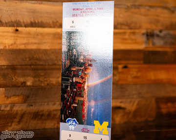 Michigan 1989 Ticket Stub Men's Basketball National Champions Metal Wall Art