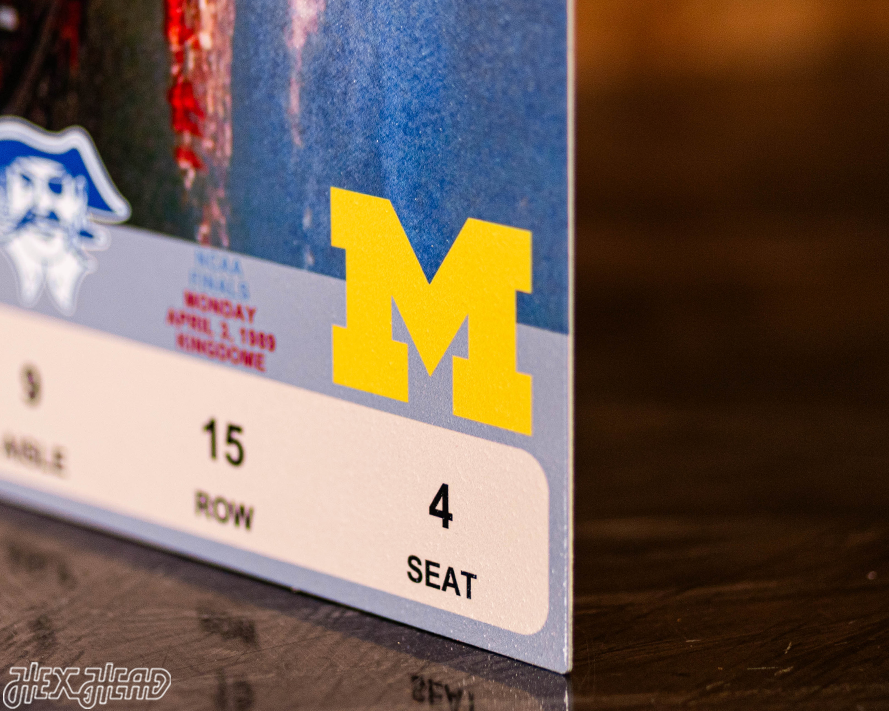 Michigan Personalized 1989 Men's Basketball National Champions Ticket Stub Single Layer Metal Wall Art