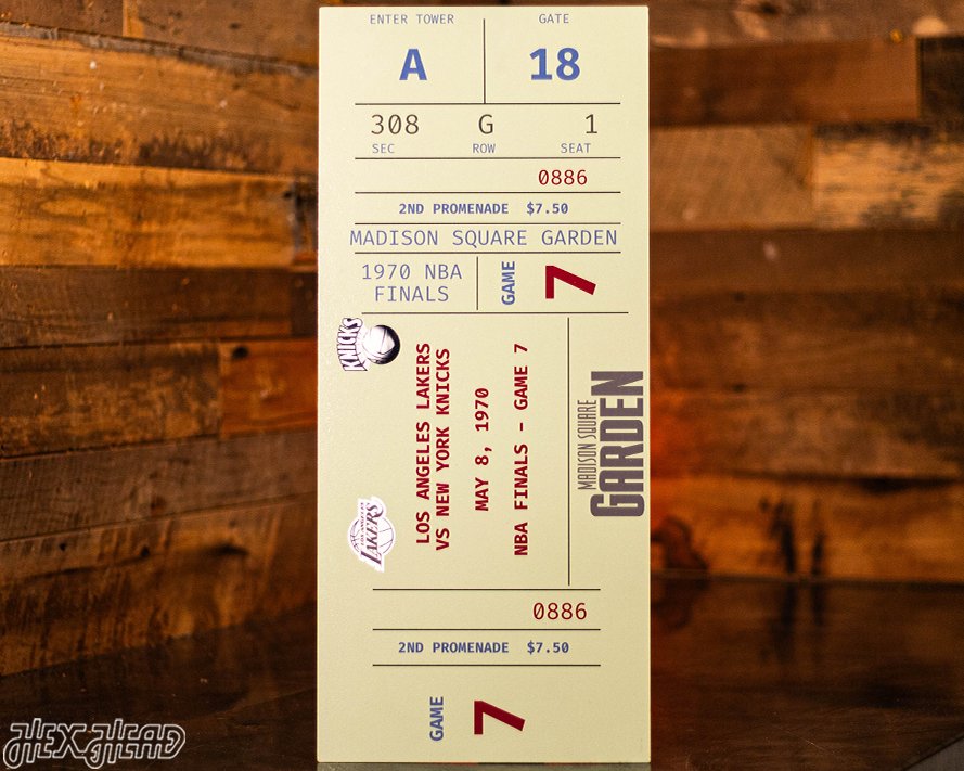 New York Knicks 1970 NBA Finals Ticket Stub Single Layer Metal Wall Art