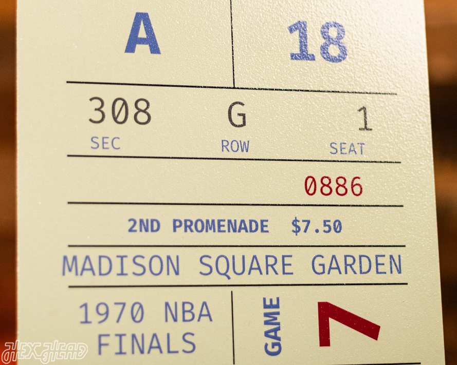 New York Knicks 1970 NBA Finals Ticket Stub Single Layer Metal Wall Art