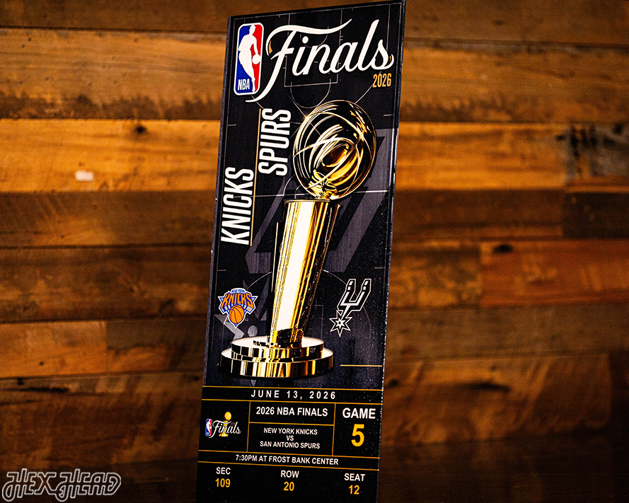 Personalized New York Knicks 2026 NBA Finals Ticket Stub Single Layer Metal Wall Art