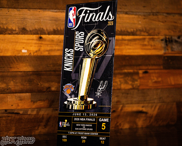 Personalized New York Knicks 2026 NBA Finals Ticket Stub Single Layer Metal Wall Art