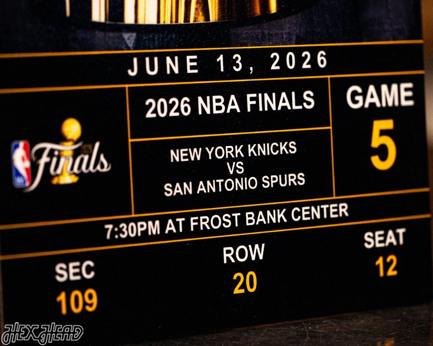 Personalized New York Knicks 2026 NBA Finals Ticket Stub Single Layer Metal Wall Art