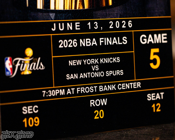 Personalized New York Knicks 2026 NBA Finals Ticket Stub Single Layer Metal Wall Art