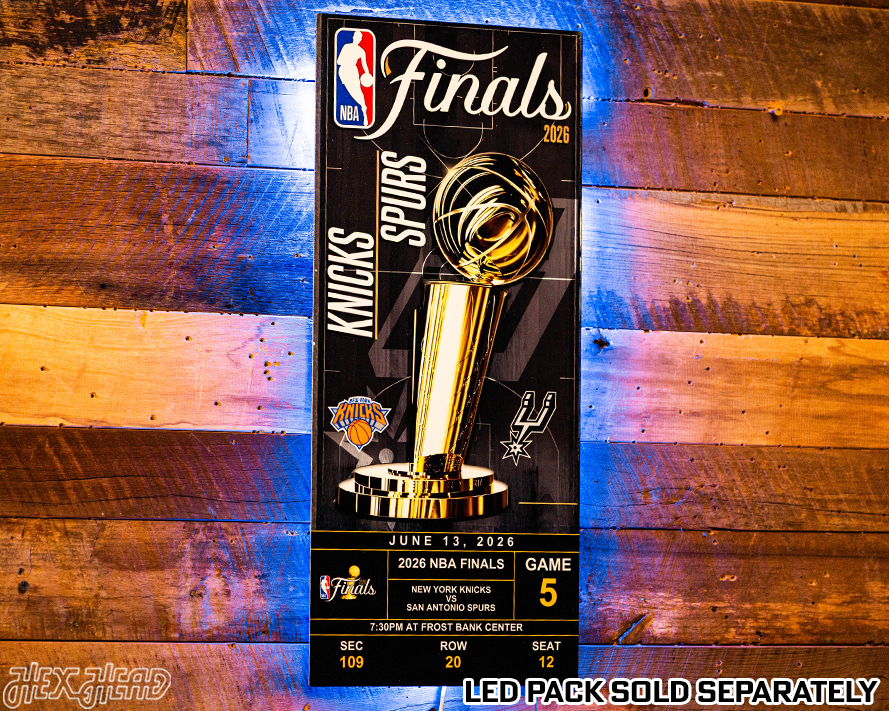 Personalized New York Knicks 2026 NBA Finals Ticket Stub Single Layer Metal Wall Art