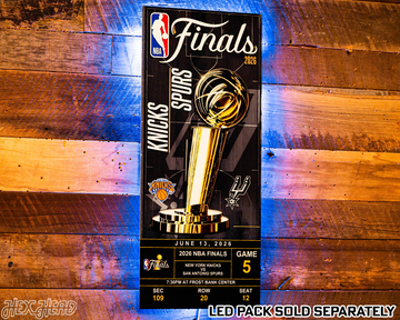Personalized New York Knicks 2026 NBA Finals Ticket Stub Single Layer Metal Wall Art