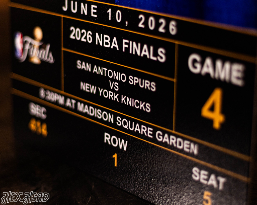 New York Knicks GAME 4 2026 NBA Finals Ticket Stub Single Layer Metal Wall Art