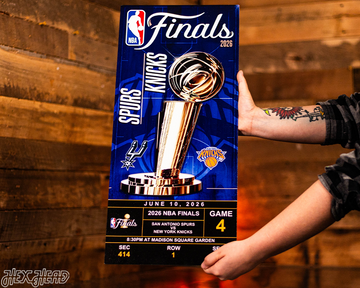 New York Knicks Personalized GAME 4 2026 NBA Finals Ticket Stub Single Layer Metal Wall Art