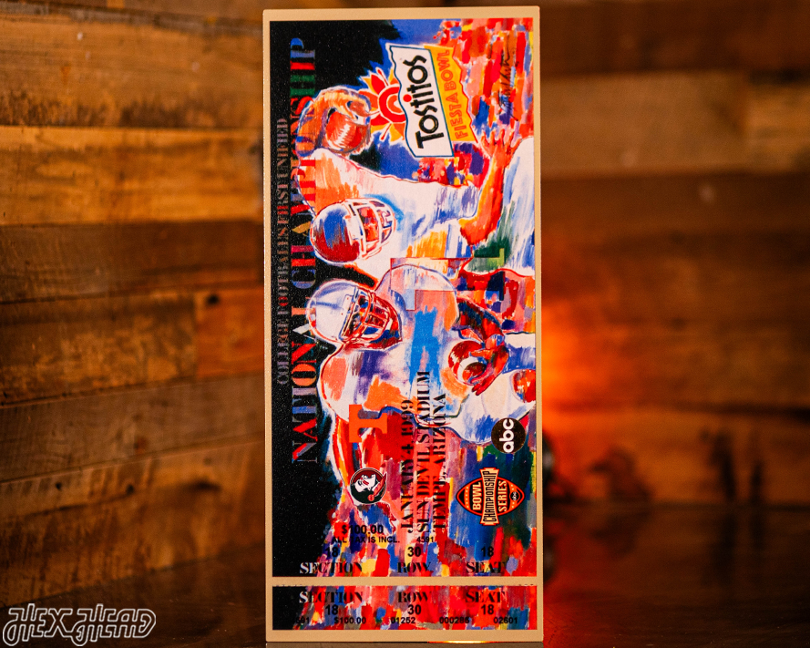 Tennessee Volunteers 1999 National Championship Ticket Stub Single Layer Metal Wall Art