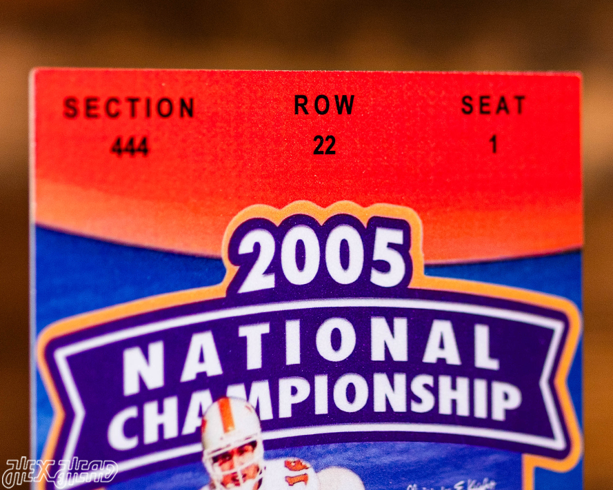 USC Trojans 2005 National Championship Ticket Stub Single Layer Metal Wall Art