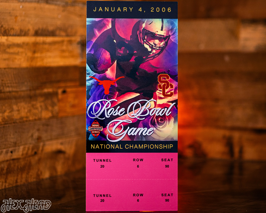 Texas Longhorns 2006 National Championship Ticket Stub Single Layer Metal Wall Art