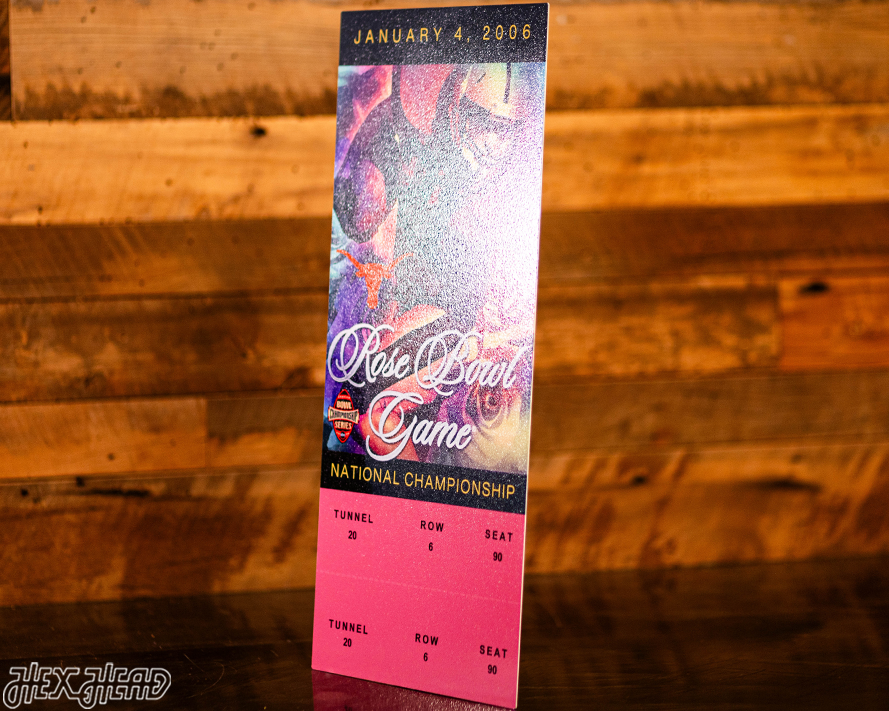 Texas Longhorns 2006 National Championship Ticket Stub Single Layer Metal Wall Art