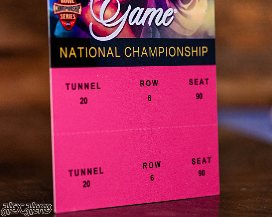 Texas Longhorns 2006 National Championship Ticket Stub Single Layer Metal Wall Art