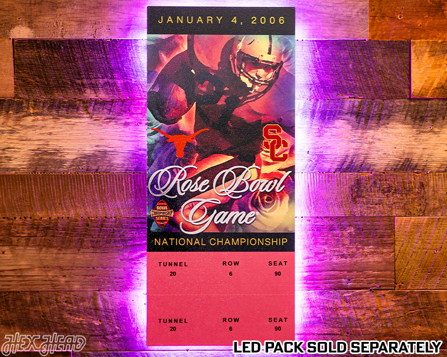 Texas Longhorns 2006 National Championship Ticket Stub Single Layer Metal Wall Art