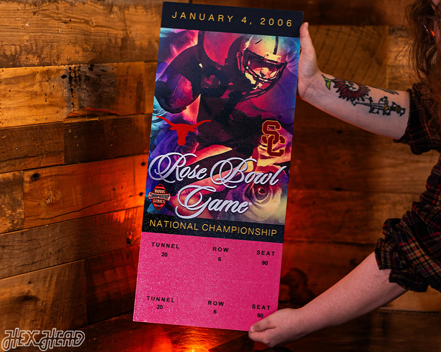 Texas Longhorns 2006 National Championship Ticket Stub Single Layer Metal Wall Art