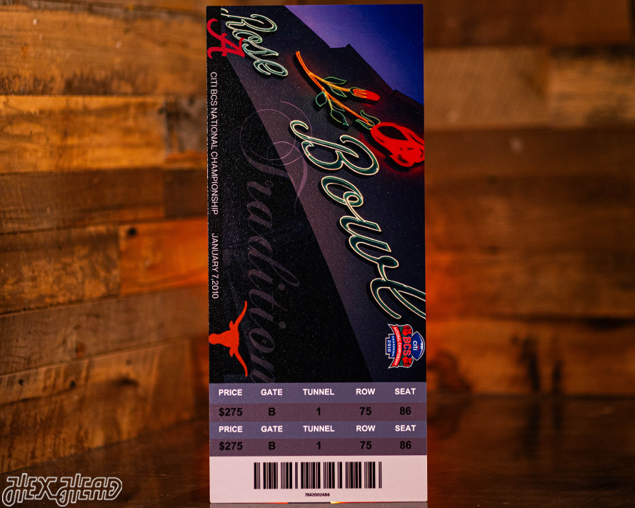 Alabama Crimson Tide 2010 National Championship Ticket Stub Single Layer Metal Wall Art