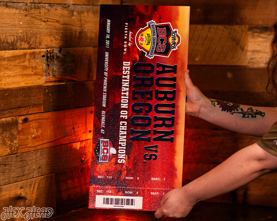 Auburn Tigers 2011 National Championship Ticket Stub Single Layer Metal Wall Art