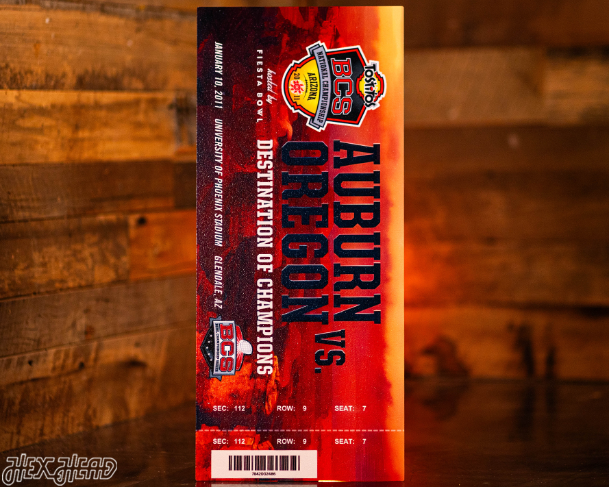 Auburn Tigers 2011 National Championship Ticket Stub Single Layer Metal Wall Art