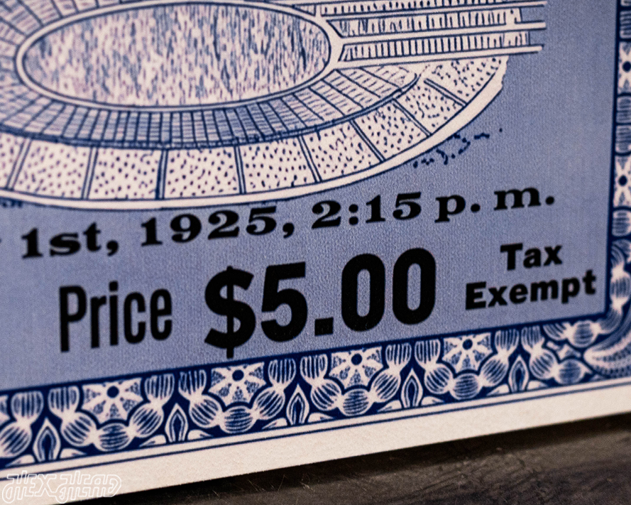 Notre Dame 1924 Rose Bowl Ticket Stub Single Layer Metal Wall Art