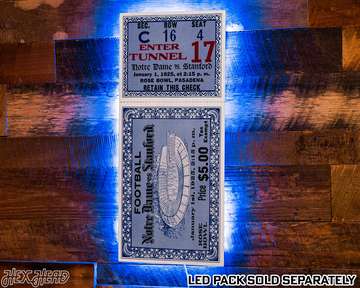 Notre Dame 1924 Rose Bowl Ticket Stub Single Layer Metal Wall Art