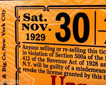 Notre Dame 1929 Ticket Stub Single Layer Metal Wall Art