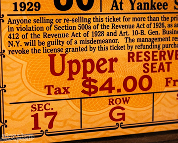 Notre Dame 1929 Ticket Stub Single Layer Metal Wall Art