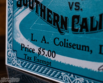 Notre Dame 1930 Ticket Stub Single Layer Metal Wall Art