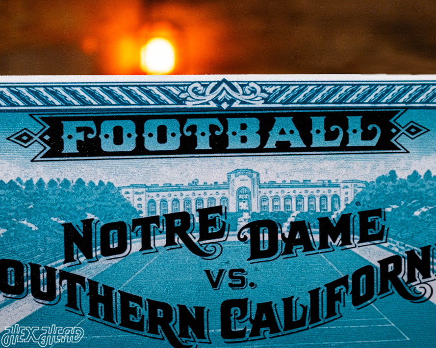 Notre Dame 1930 Ticket Stub Single Layer Metal Wall Art