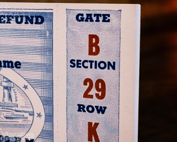 Notre Dame 1943 Ticket Stub Single Layer Metal Wall Art