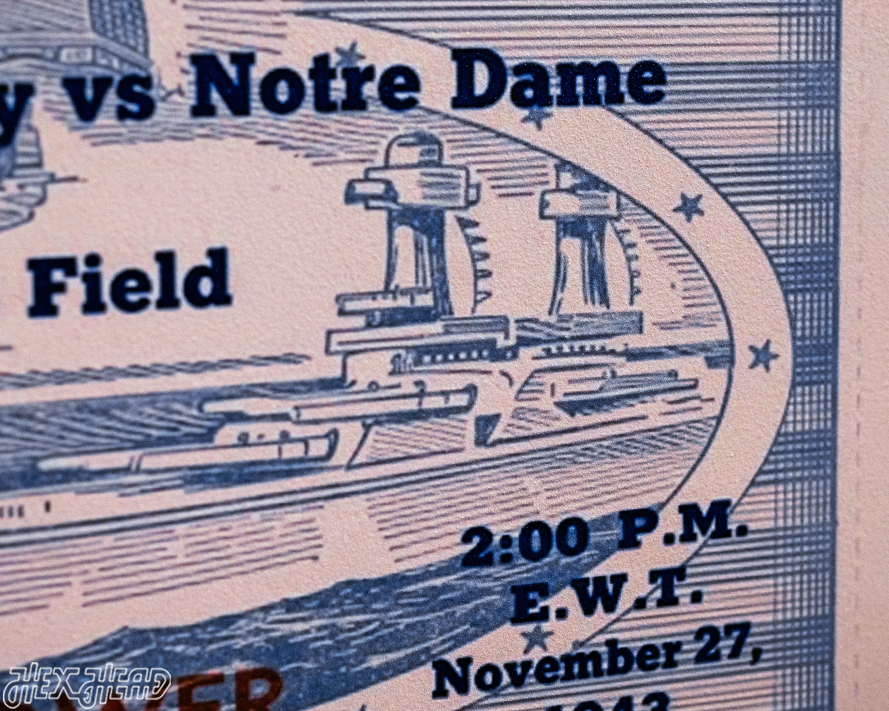 Notre Dame 1943 Ticket Stub Single Layer Metal Wall Art