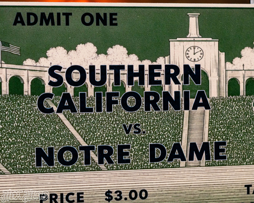 Notre Dame 1947 Ticket Stub Single Layer Metal Wall Art