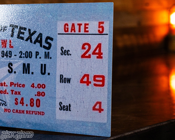 Notre Dame 1949 Cotton Bowl Ticket Stub Single Layer Metal Wall Art