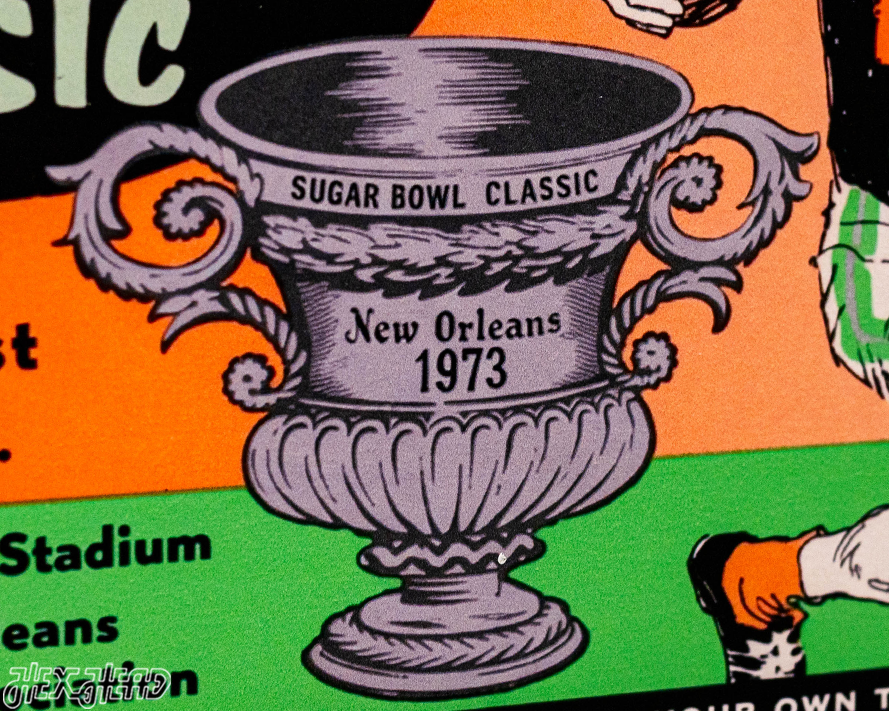 Notre Dame 1973 Sugar Bowl Ticket Stub Single Layer Metal Wall Art