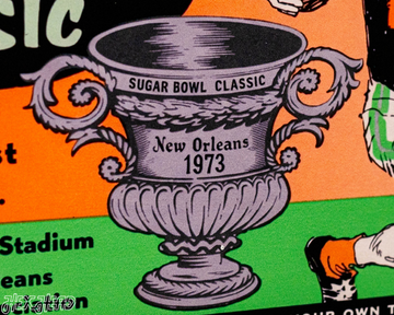 Notre Dame 1973 Sugar Bowl Ticket Stub Single Layer Metal Wall Art