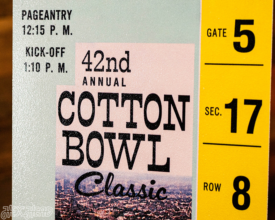 Notre Dame 1977 Cotton Bowl Ticket Stub Single Layer Metal Wall Art