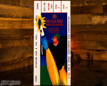 Notre Dame 1988 Fiesta Bowl XVIII Ticket Stub Single Layer Metal Wall Art