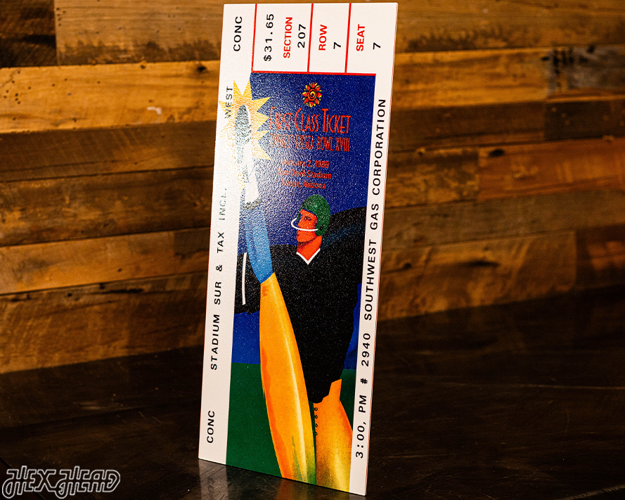 Notre Dame 1988 Fiesta Bowl XVIII Ticket Stub Single Layer Metal Wall Art