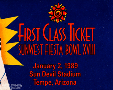 Notre Dame 1988 Fiesta Bowl XVIII Ticket Stub Single Layer Metal Wall Art