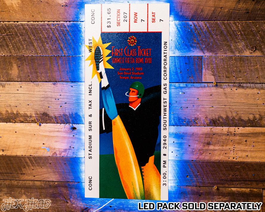 Notre Dame 1988 Fiesta Bowl XVIII Ticket Stub Single Layer Metal Wall Art