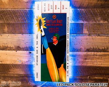 Notre Dame 1988 Fiesta Bowl XVIII Ticket Stub Single Layer Metal Wall Art