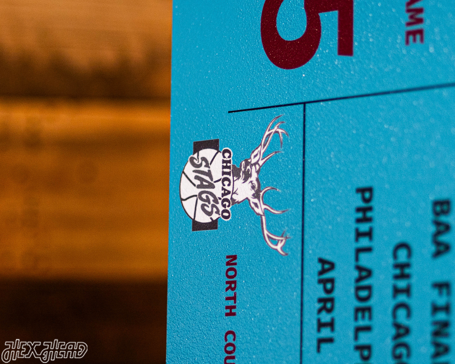 Philadelphia Warriors 1947 NBA Finals Ticket Stub Single Layer Metal Wall Art