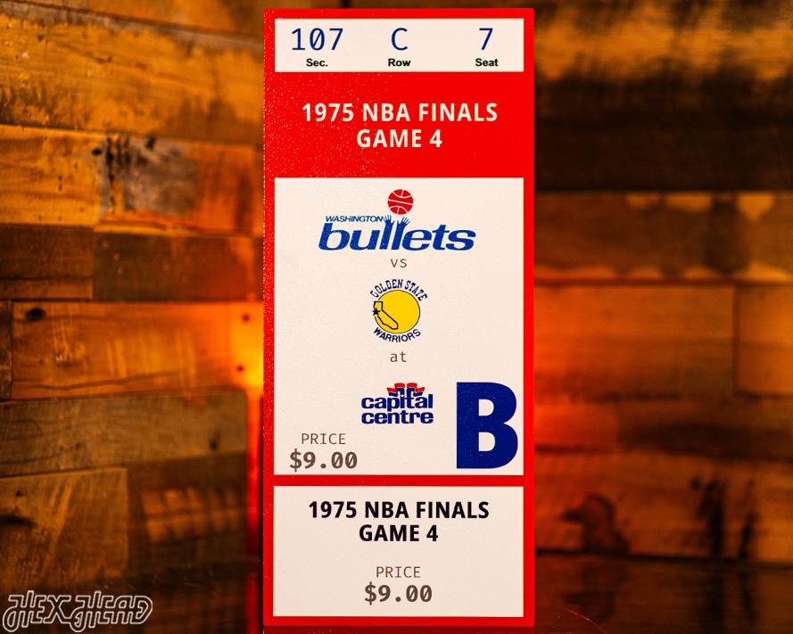 Golden State Warriors 1975 NBA Finals Ticket Stub Single Layer Metal Wall Art