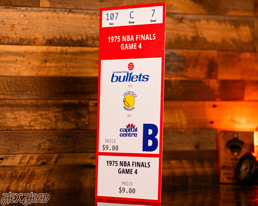 Golden State Warriors 1975 NBA Finals Ticket Stub Single Layer Metal Wall Art