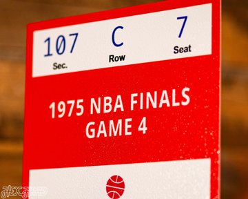 Golden State Warriors 1975 NBA Finals Ticket Stub Single Layer Metal Wall Art