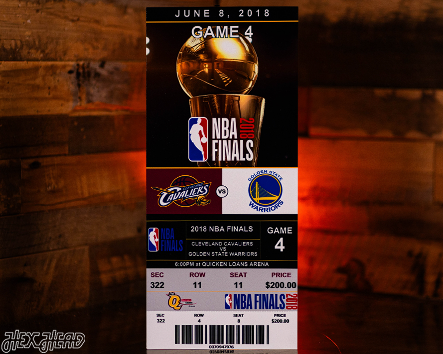 Golden State Warriors 2018 NBA Finals Ticket Stub Single Layer Metal Wall Art