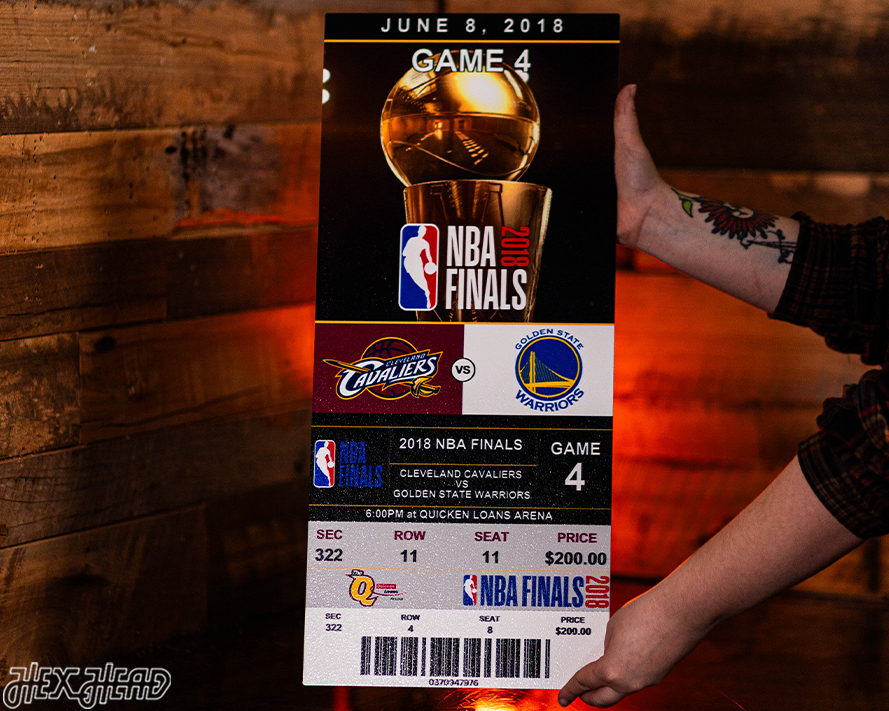 Golden State Warriors 2018 NBA Finals Ticket Stub Single Layer Metal Wall Art