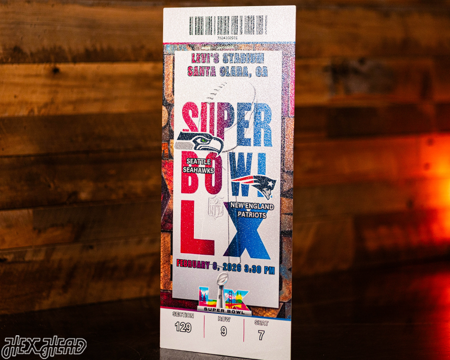 Super Bowl LX Ticket Stub Single Layer Metal Wall Art