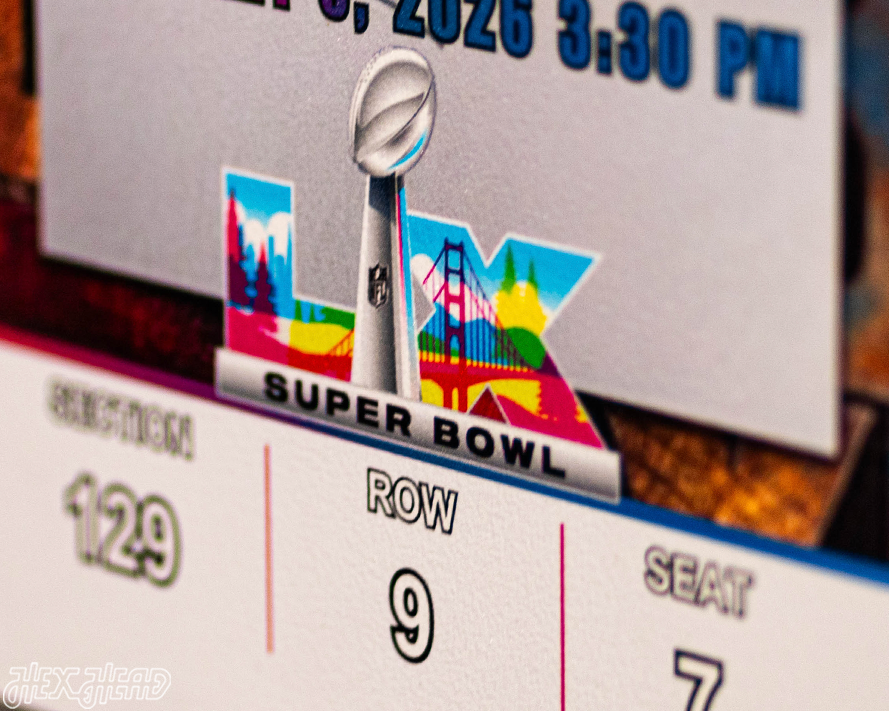 Super Bowl LX Ticket Stub Single Layer Metal Wall Art